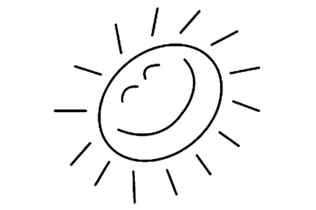Coloriage Soleil 03 – 10doigts.fr